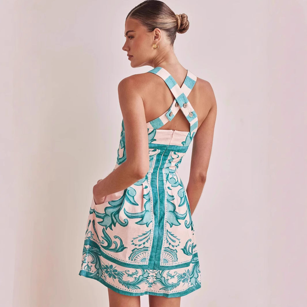 Robe courte a Bretelles